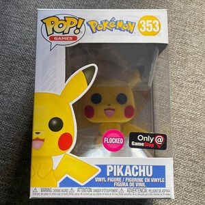 Pokémon Pikachu #353 Flocked GameStop Exclusive Pop Vinyl Figure